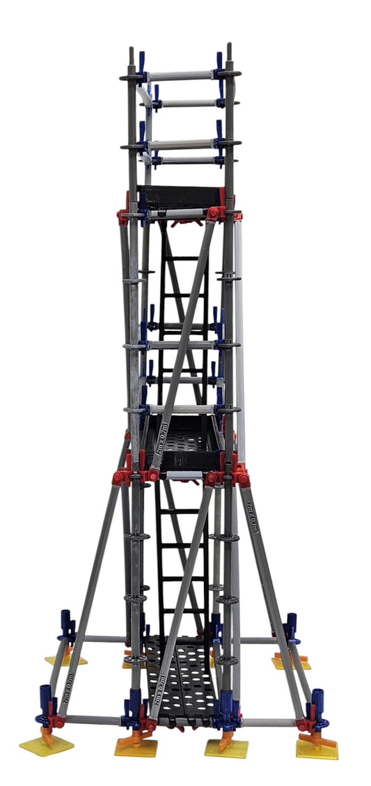 Modelo Andamio Pequeño 3 Niveles con Refuerzos Laterales