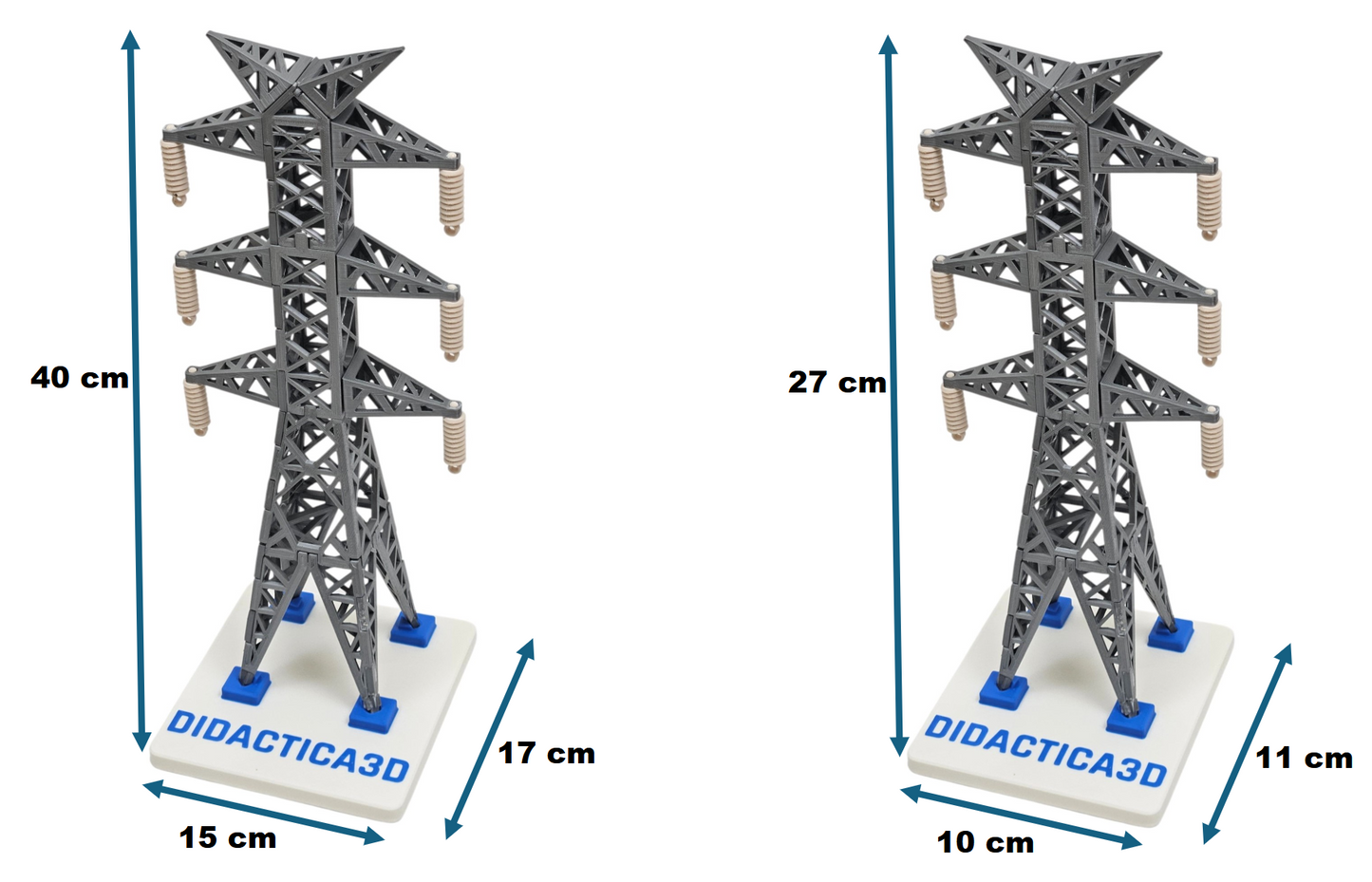 Modelo Didáctico a Escala de Torre Eléctrica de Transmisión 27 cm