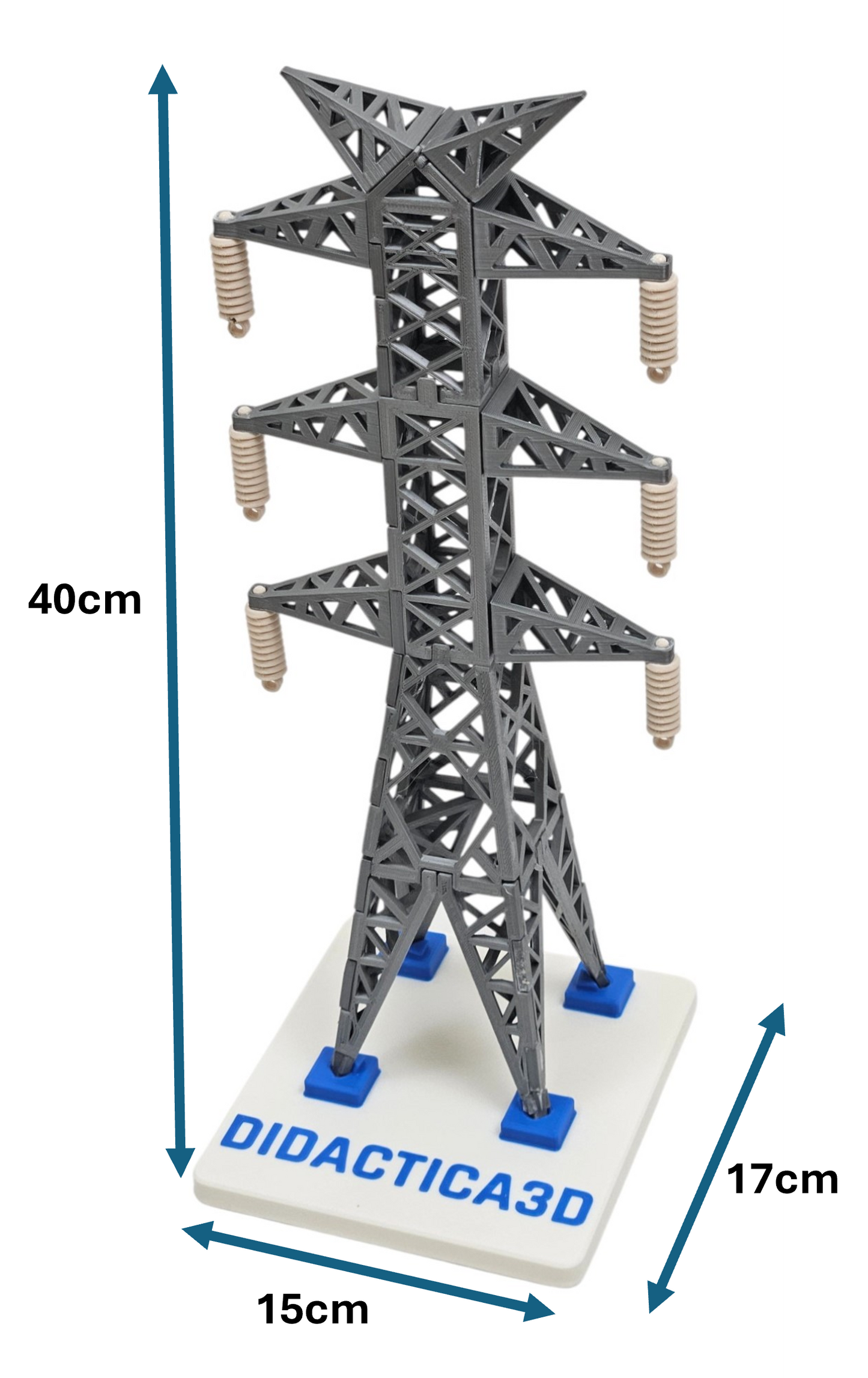 Modelo Didáctico a Escala de Torre Eléctrica de Transmisión 40cms