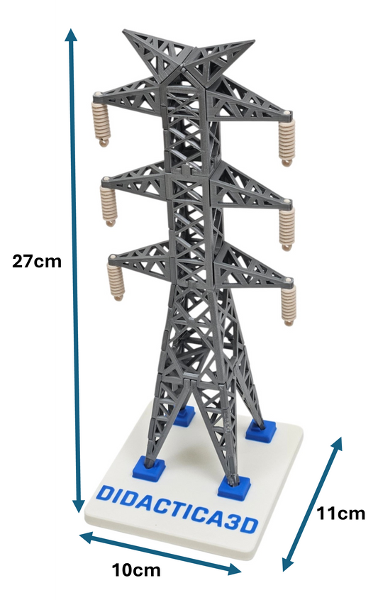 Modelo Didáctico a Escala de Torre Eléctrica de Transmisión 27 cm
