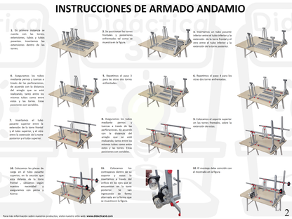 Modelo a Escala de Andamio Colgante