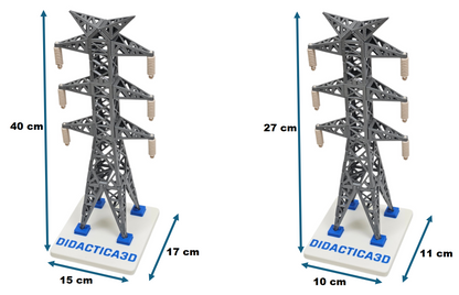 Modelo Didáctico a Escala de Torre Eléctrica de Transmisión 27 cm