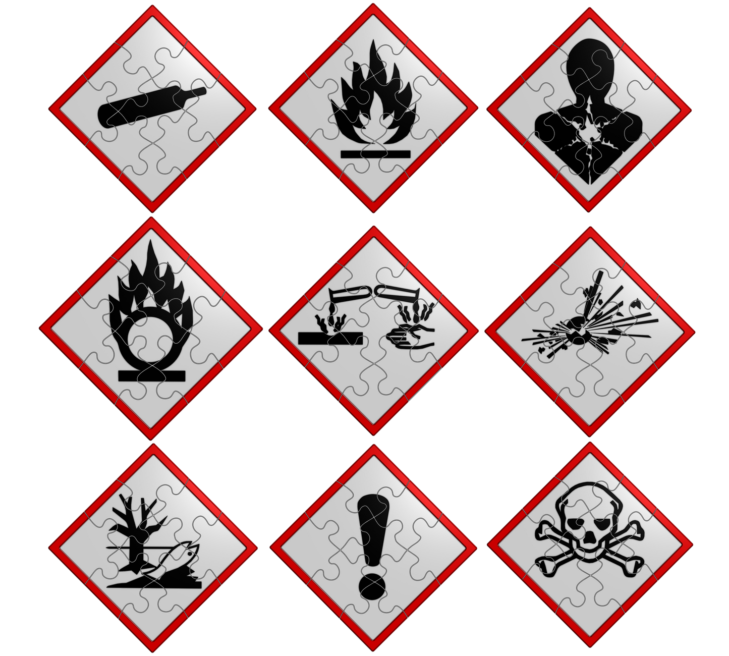 GHS Pictogram Interactive Puzzles 
